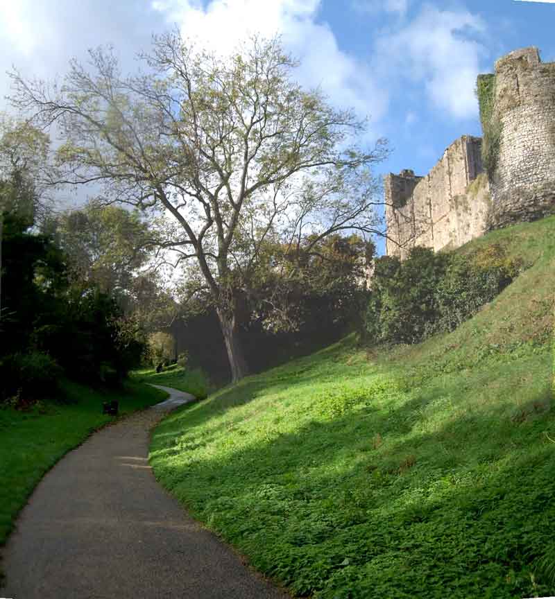 View looking up the Castle Dell