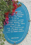 A plaque, erected by the Chepstow Society - click for larger image